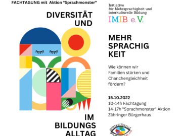 Save the Date: Fachtagung „Diversität und Mehrsprachigkeit im Bildungsalltag“ am 15.10.2022 im Zähringer Bürgerhaus