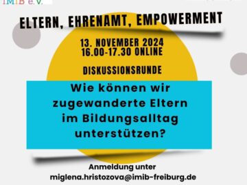 Online-Diskussionsrunde zum Thema „Elternarbeit im Bildungsalltag“