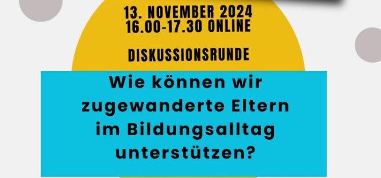 Online-Diskussionsrunde zum Thema „Elternarbeit im Bildungsalltag“