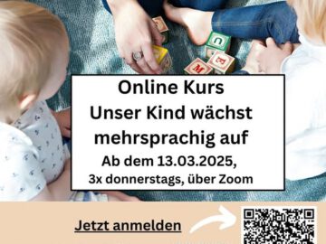 Neuer Elternkurs „Mehrsprachige Erziehung“ ab 13.03.2025 (ONLINE)